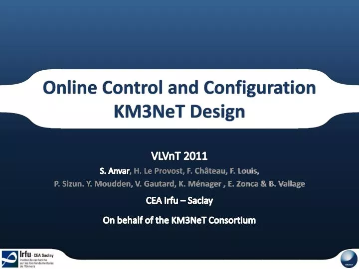 online control and configuration km3net design