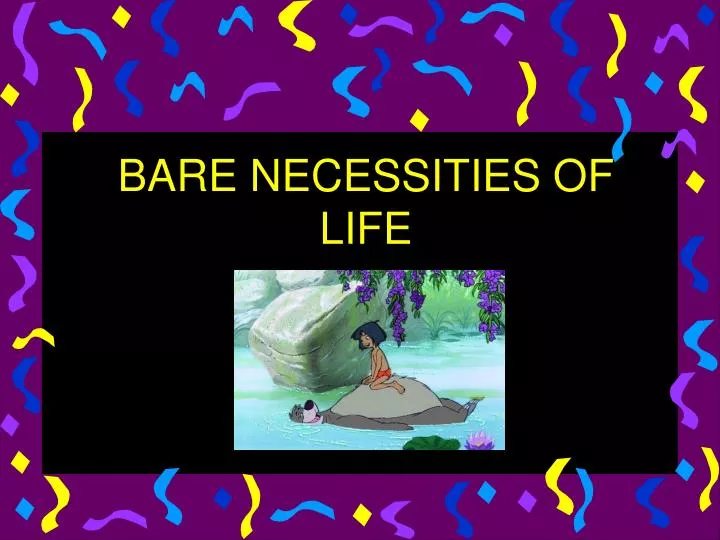 bare necessities of life