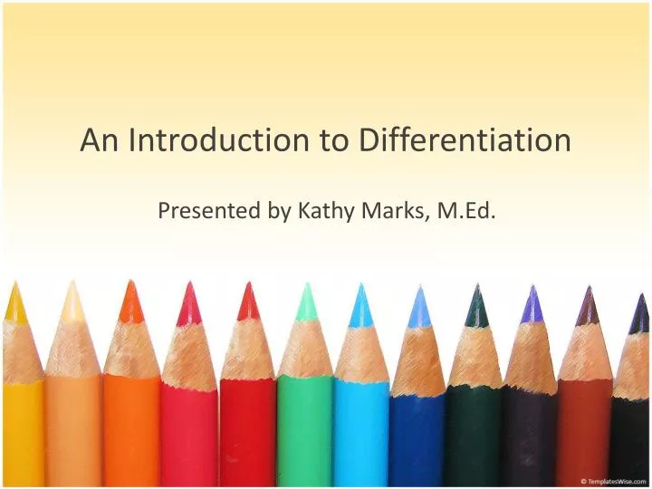 an introduction to differentiation