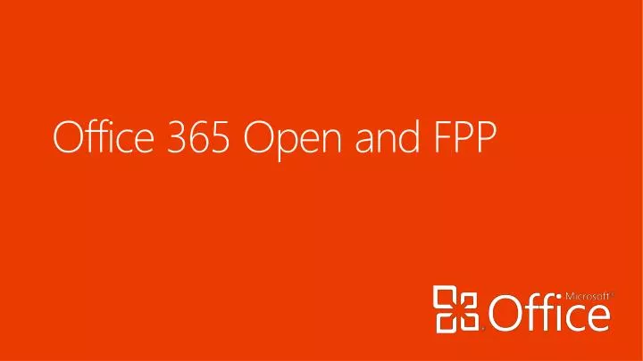 office 365 open and fpp