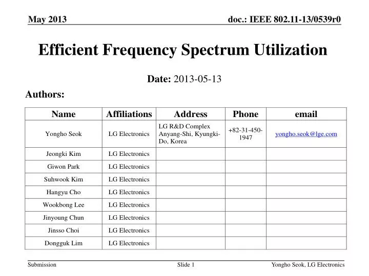 efficient frequency spectrum utilization