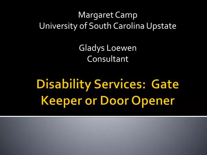 margaret camp university of south carolina upstate gladys loewen consultant