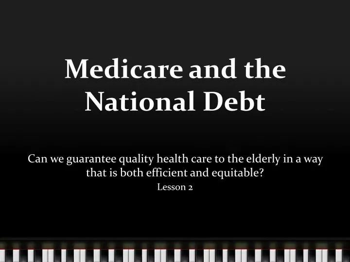 medicare and the national debt