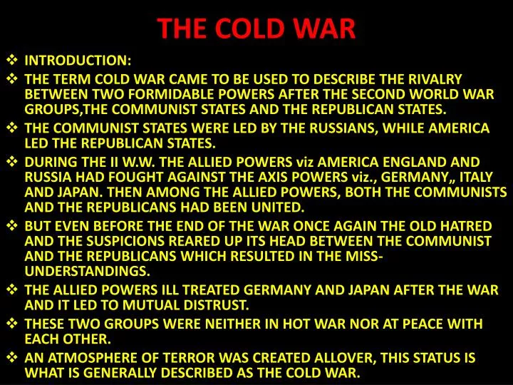 the cold war