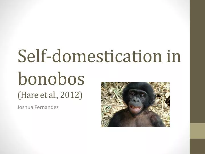 self domestication in bonobos hare et al 2012