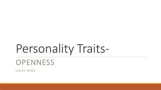 Personality Traits-