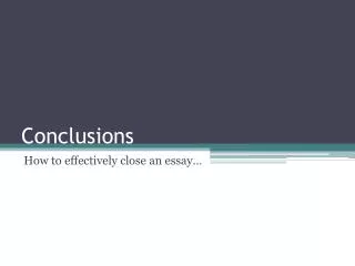 conclusions