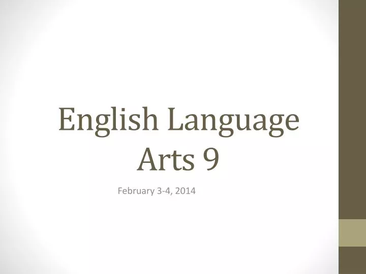 english language arts 9