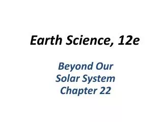 Earth Science, 12e