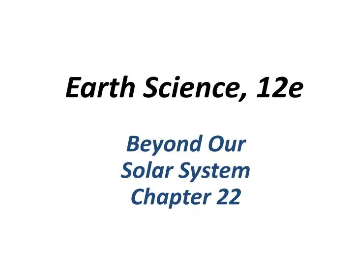 earth science 12e