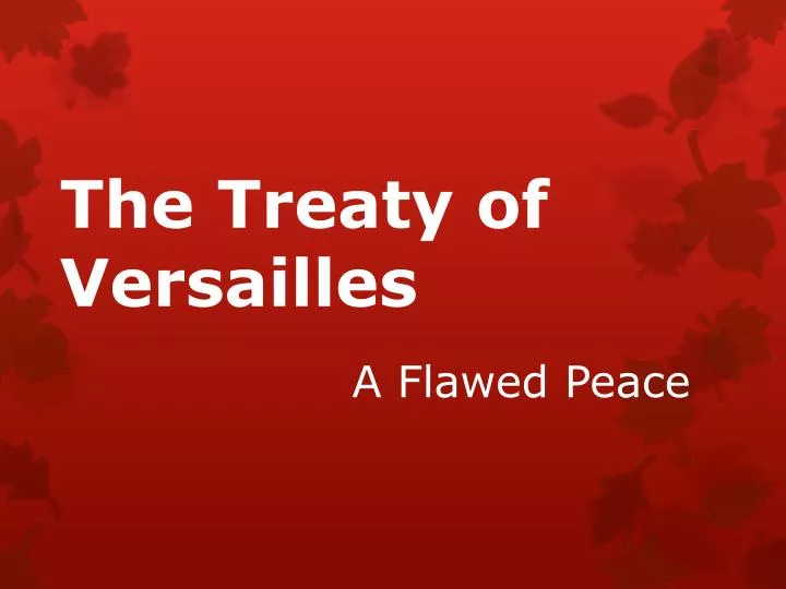 a flawed peace