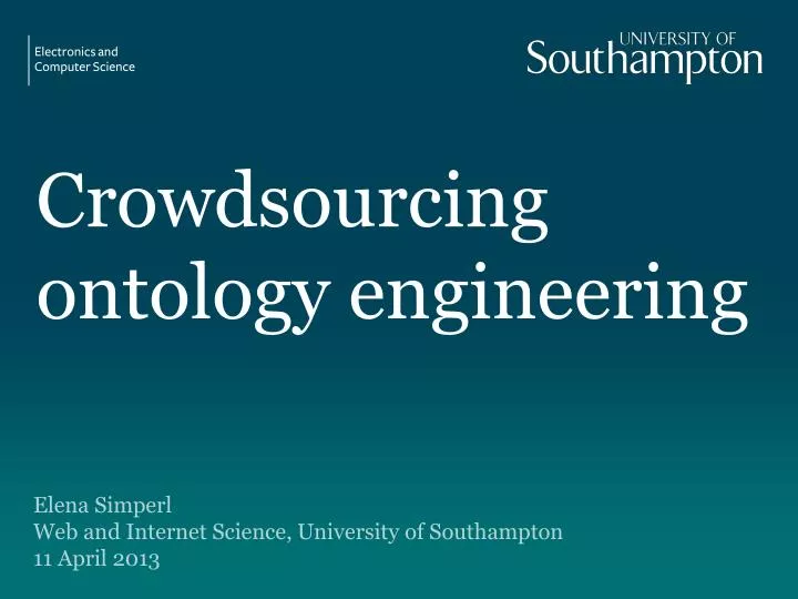 crowdsourcing ontology engineering