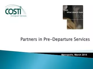 Partners in Pre-Departure Services