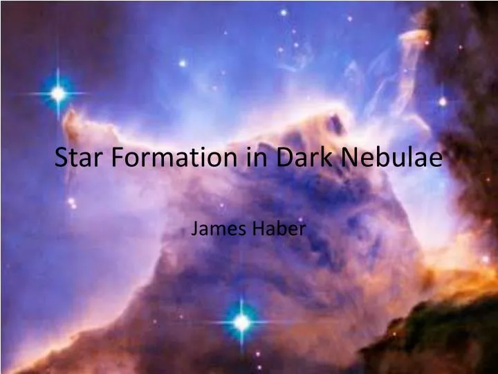 star formation in dark nebulae