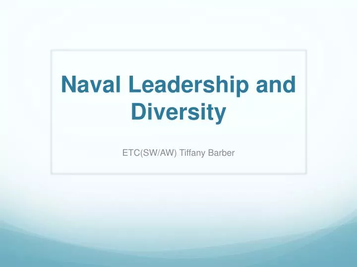 naval leadership and diversity