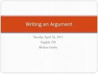 Writing an Argument