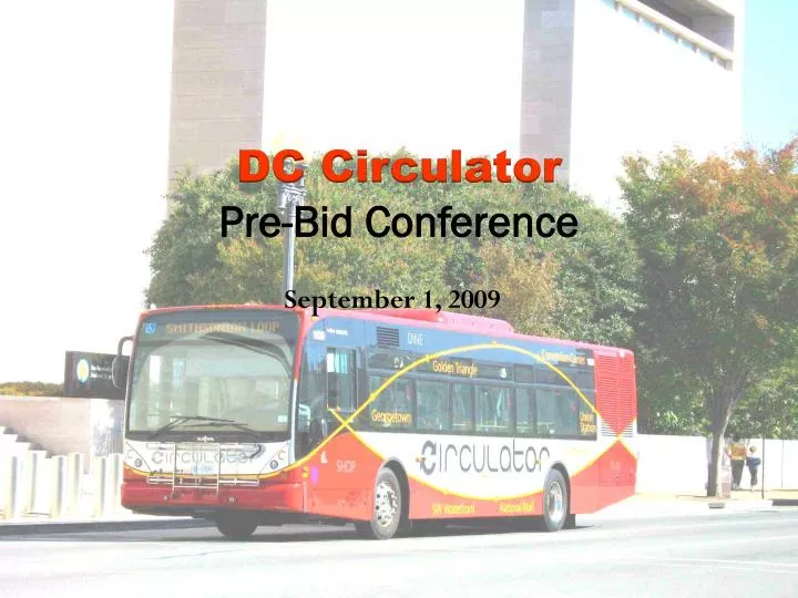 dc circulator pre bid conference