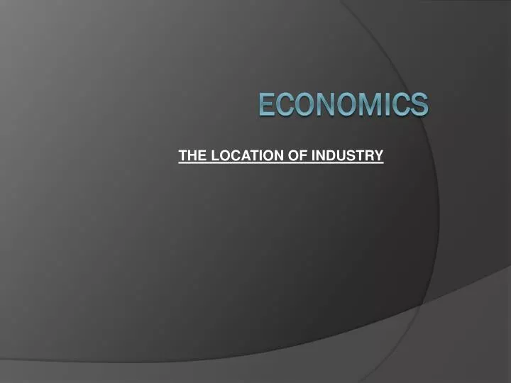 the location of industry