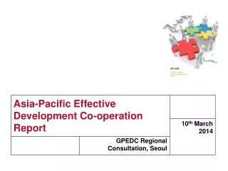 Asia-Pacific Effective Development Co-operation Report