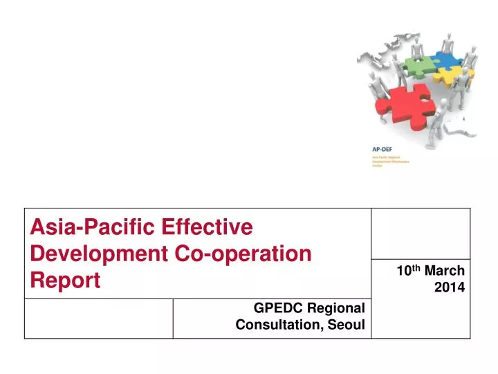 asia pacific effective development co operation report
