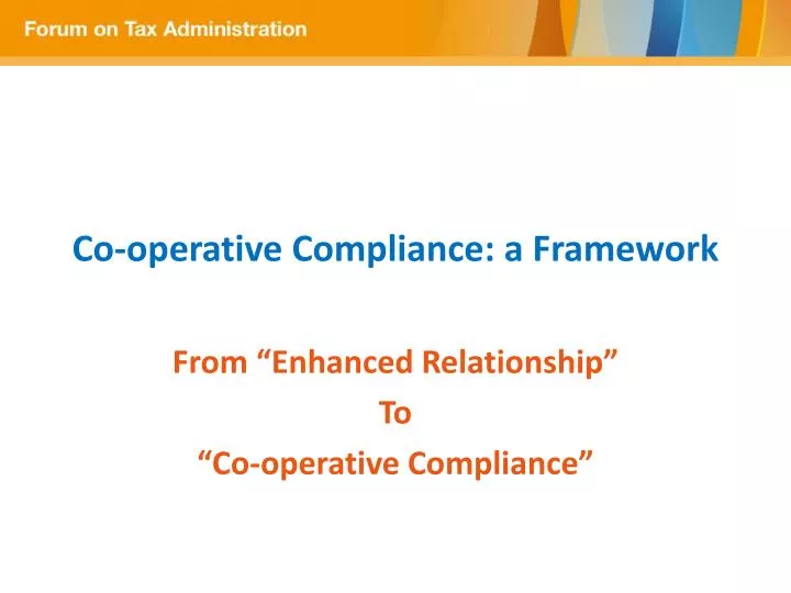 co operative compliance a framework