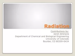 Radiation