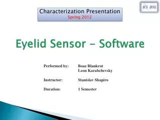Eyelid Sensor - Software