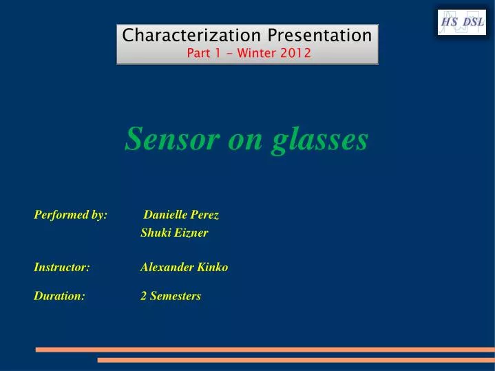 sensor on glasses