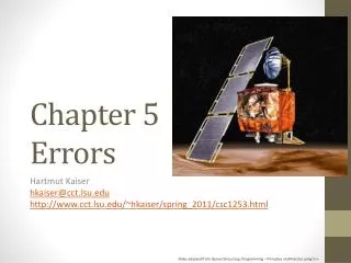 Chapter 5 Errors