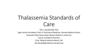 Thalassemia Standards of Care