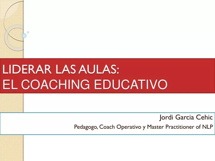 liderar las aulas el coaching educativo