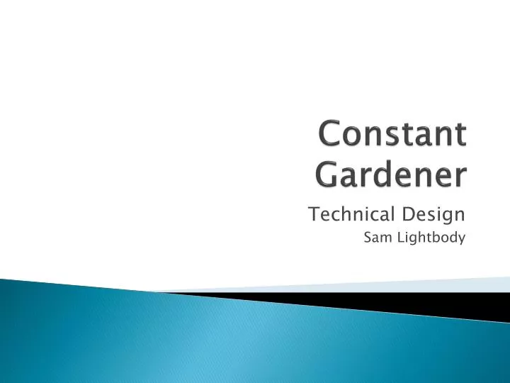 constant gardener