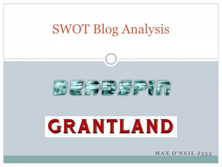 swot blog analysis