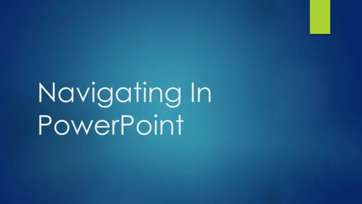 navigating in powerpoint