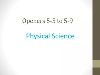 openers 5 5 to 5 9