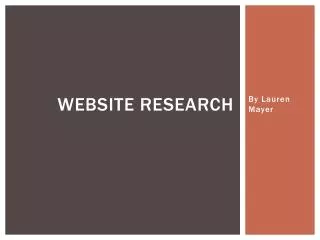 Website research