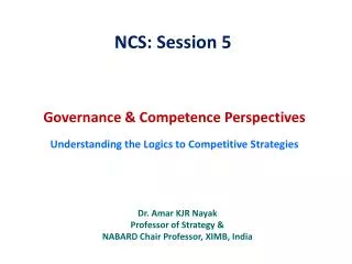 NCS: Session 5