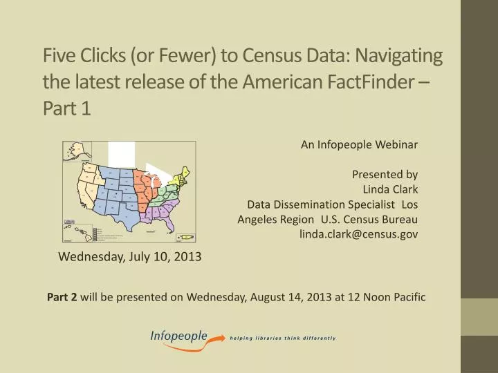 five clicks or fewer to census data navigating the latest release of the american factfinder part 1