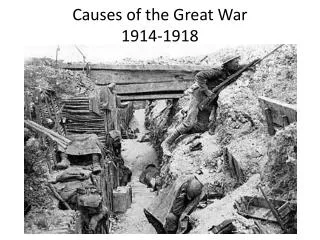 Causes of the Great War 1914-1918
