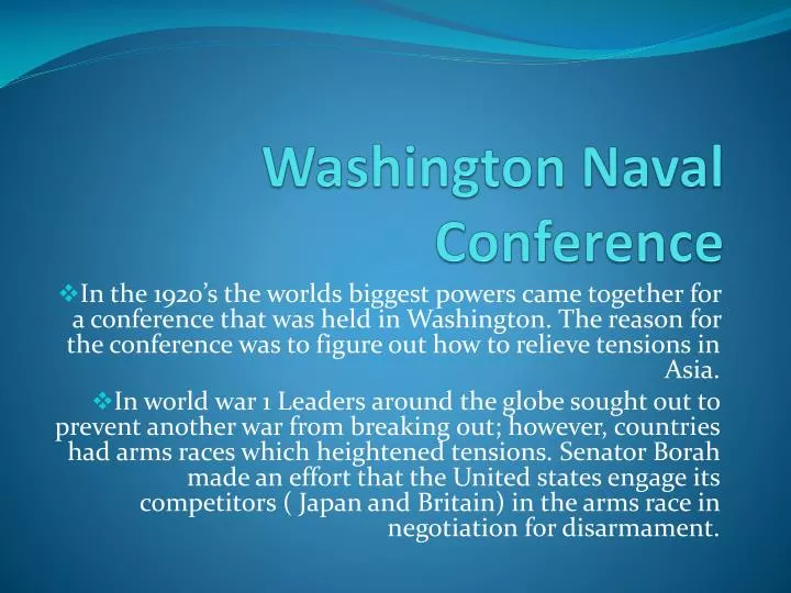 washington naval conference