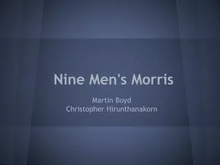 Nine Men's Morris