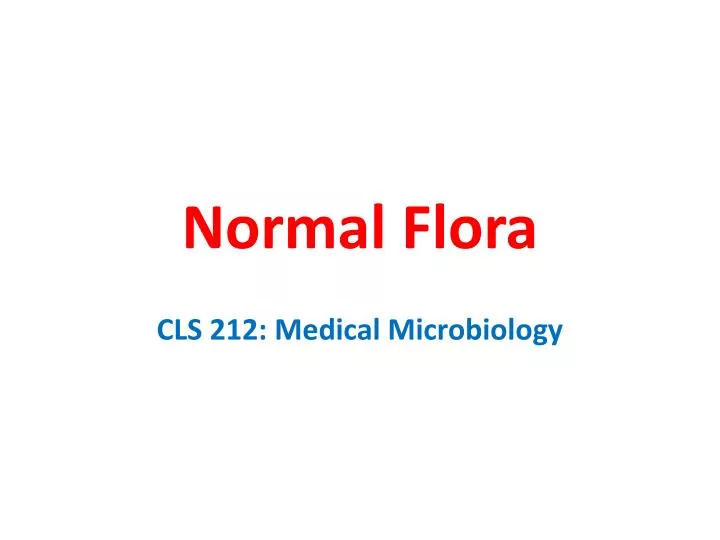 normal flora