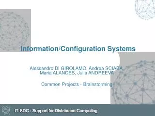 Information/Configuration Systems