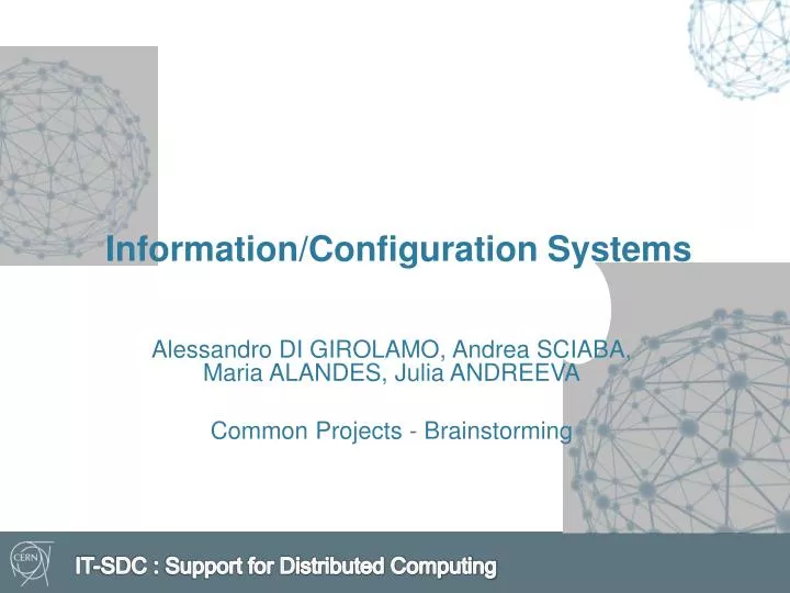 information configuration systems