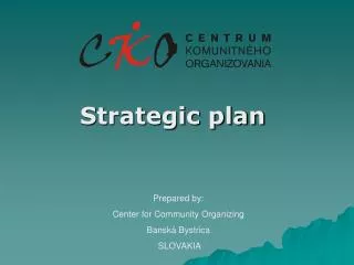 Strategic plan