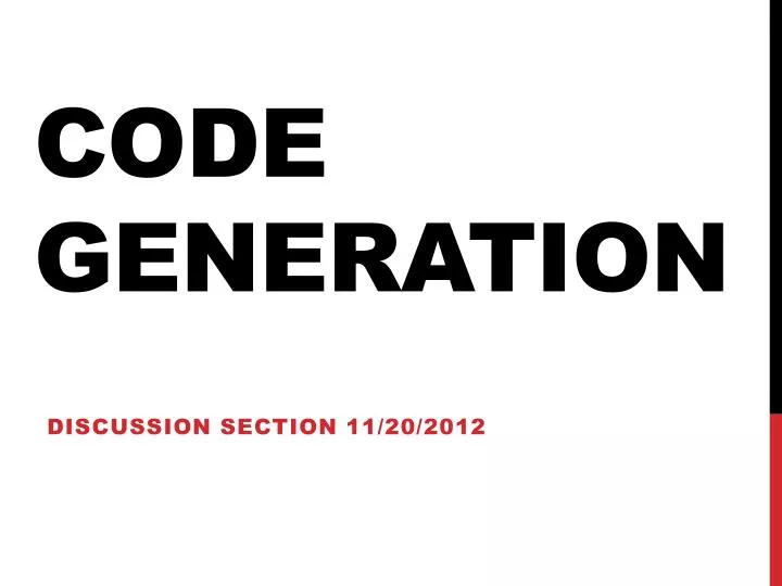 code generation