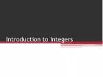 Introduction to Integers - slide 1