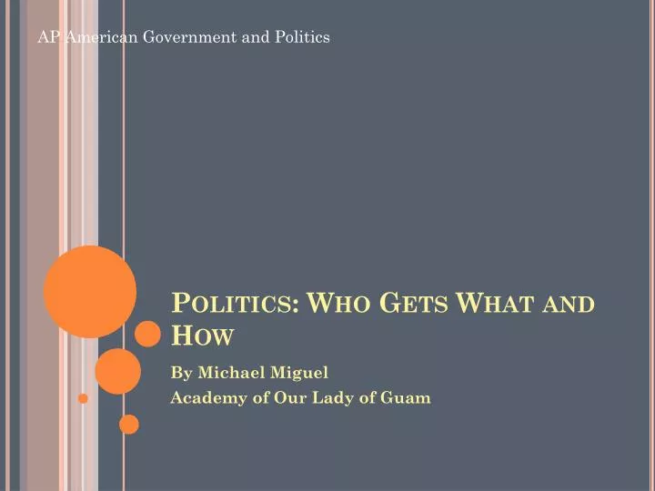politics who gets what and how