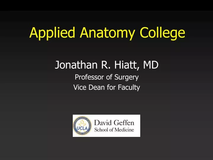 applied anatomy college
