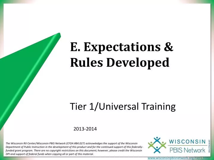 e expectations rules developed